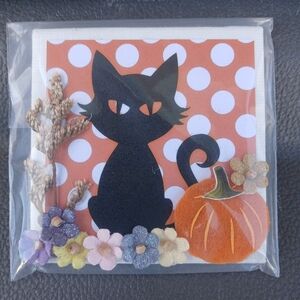 Halloween Cat Magnet 3"